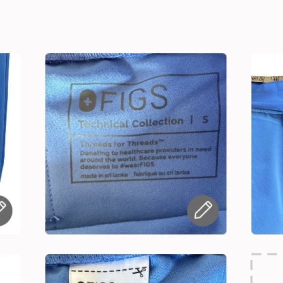 FIGS TECHNICAL SCRUBS ZAMORA CEIL BLUE JOGGERS SIZE MEDIUM TALL - Picture 12 of 15